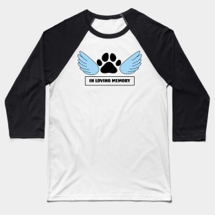 Paw print with angel wings Baseball T-Shirt